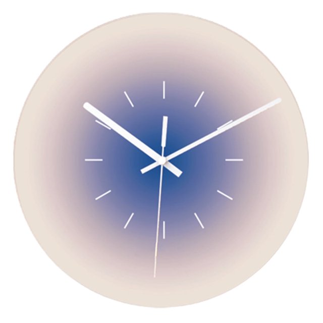 MesaSe Gradient Glass Hanging Clocks Noiseless Quartz Wall Watch Clock for Porch Balcony Corridor Use
