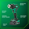 thumbnail image 3 of Metabo HPT 18V MultiVolt Cordless Brushless Hammer Drill Kit with Lithium-Ion Batteries, Charger, Carrying Bag, High Torque, 2-Speed, 3 of 15