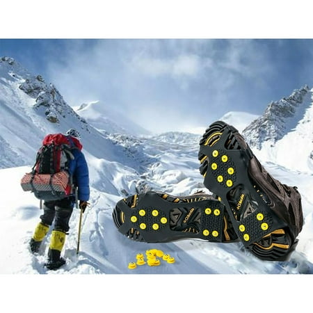 1 Pair Walk Traction Ice Cleat, Non-slip Ice Grips for Shoes and Boots (Best Winter Boots For Traction On Ice)