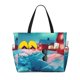 thumbnail image 1 of Disketp Aurora Borealis Village Bolsa de Playa de Gran Capacidad, Bolso Impermeable y a Prueba de Arena para Mujer, Ideal para Playa, Piscina y Natación, 1 of 7