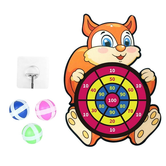 EGNMCR Children's Throwing Dart Board Sticky Ball Self-adhesive Disk Set Indoor And Outdoor Educational Toys Darts Christmas Gifts Throwing a dart board Birthday Gifts for Kids
