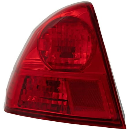 Taillight Assembly Compatible with 2003-2005 Honda Civic 1.7L 2.0L I4 D17A1 D17A2 K20A3 160HP Replaces 33551S5DA51-PFM 33551S5DA51PFM H730152 HALOGEN H730152