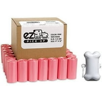 1000 Pet Waste Disposal Poop Bags with Dispenser Pick Up Bags Pink