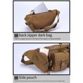 thumbnail image 4 of Yuarrent OxfordCloth Hombres Mujeres Riñoneras militares Versátiles y resistentes al agua Riñoneras tácticas Bolsa de pecho Escalada negro, 4 of 6