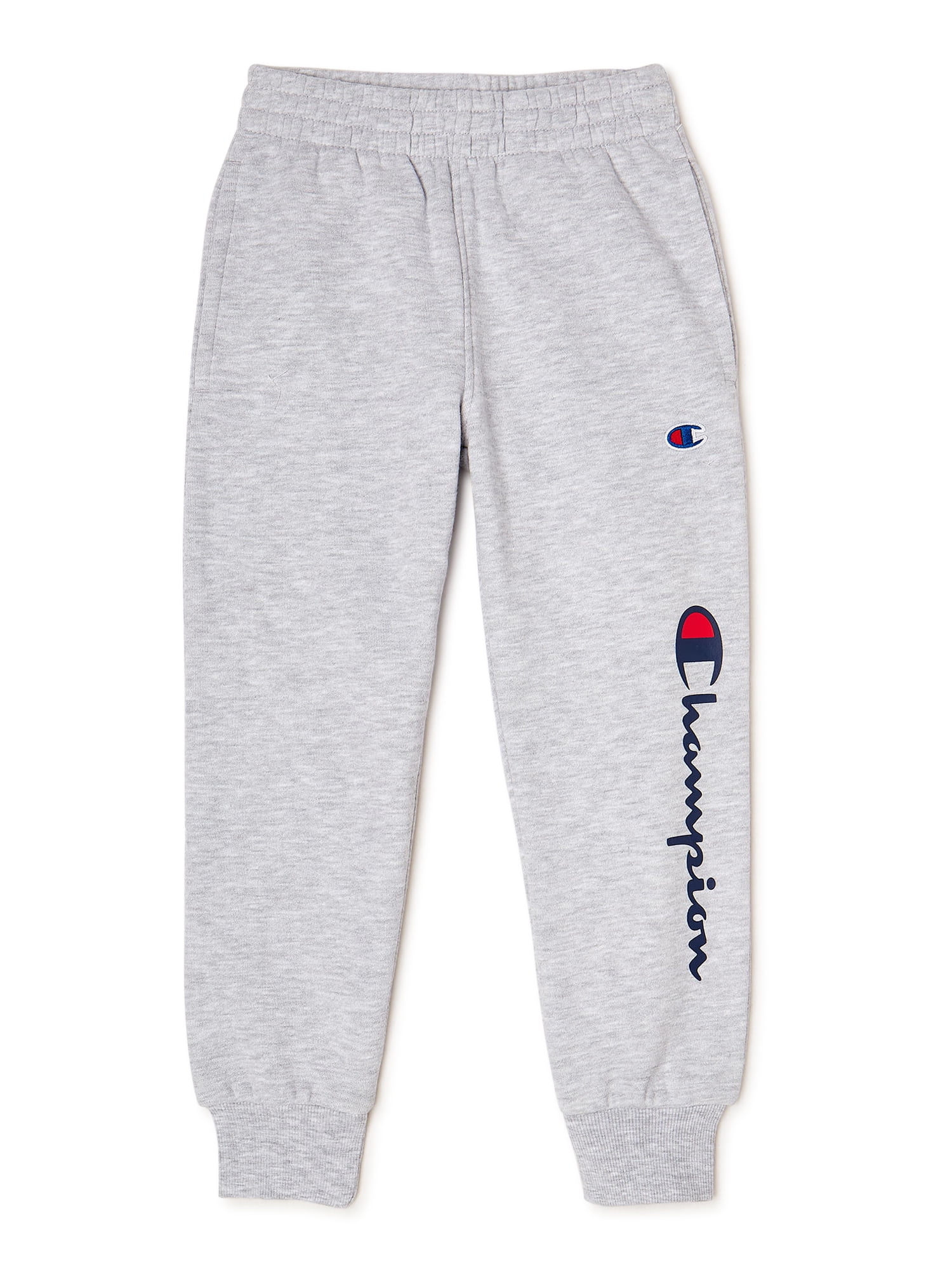 Champion Boys Small Script Fleece Jogger Sweatpants, Sizes 4-20 ...