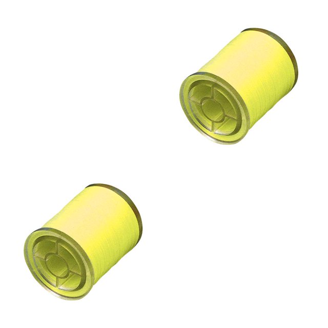 mmirethe Fishing Line 6 Optional UV Fluo Colours 230m Polyester Fish Wire Portable Test Tying Fishing Thread Pike Flies Exclusive -Use Fluorescent Yellow 2Set
