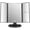 Black, variant on ZJQYDS Tabletop Mount Trifold Lighted Vanity Mirror with 21 LED Lights, Touch Screen and 3X/2X/1X Magnification, Two Power Supply Mode Make up Mirror,Travel Mirror
