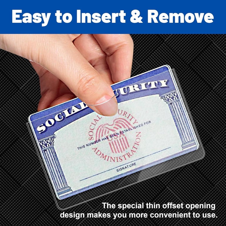 ziloes SS Card Protector Sleeves, Medicare & Credit Card Holder, 31 Mil  Soft Clear, 16 Pack - Walmart.com