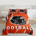 thumbnail image 2 of Erosebridal Teens Ball Sport Comforter Sets Twin Size, Retro Rugby Comforters & Duvets, American Football Decor, Reversible 2pcs, 2 of 7
