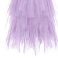 thumbnail image 5 of Yeaiivve Tulle Skirts for Girls High Low Layered Puffy Fairy Skirts Midi Length Irregular Tutu Skirt Sheer Mesh Tutu Skirt Purple,14-15Years, 5 of 6