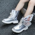thumbnail image 6 of LvhaoGJOB Girls' Ankle Boots for Everyday Wear - Lace-Up Design, Side Zipper, 6 of 8