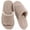 Khaki, variant on CHICVOMEY Fuzzy Slippers for Women Open Toe Memory Foam House Slipper Indoor Bedroom Slides Cozy Warm Non-slip Sole