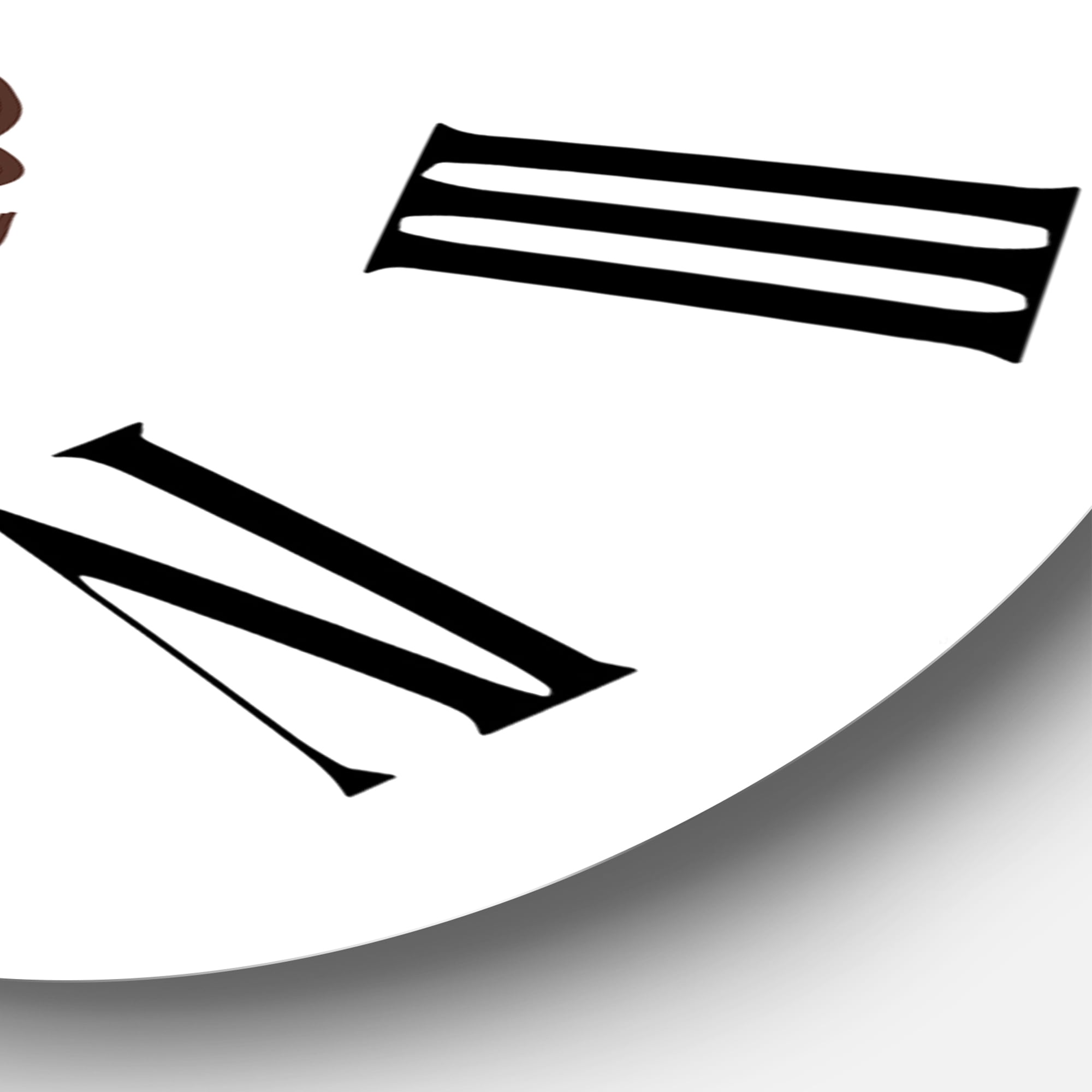 Designart 'One Line Portrait Of African American Woman I' Modern Wall Clock