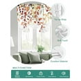 thumbnail image 2 of Fall Leaves Tie Up Curtains for Windows 63 Inch Length Balloon Curtains Kitchen Adjustable Balloon Window Shade Country Watercolor Orange Eucalyptus Plants Tie Up Bathroom Curtain Window 46"x63", 2 of 6