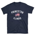 thumbnail image 1 of Princeton Illinois Patriot Men's Cotton T-Shirt, 1 of 1