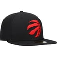 thumbnail image 3 of Men's New Era Black Toronto Raptors Logo Official Team Color 59FIFTY Fitted Hat, 3 of 5