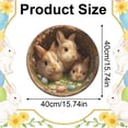 thumbnail image 3 of Easter Bunny Round Rug 40*40, Custom Easter Bunny Round Rug Personalized 3D Effect Easter Day Carpet Non Washable Bunny Area Rug for Living Room Bedroom Birthday Indoor Home Decor Spring Day, 3 of 7