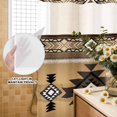 thumbnail image 3 of No Hook Shower Curtain, Brown Southwest Shower Curtains for Bathroom with See Through Top Window, Boho Aztec Ethnic Abstract Geometric Waterproof & Washable Bath Curtain Stall 48"x72", 3 of 9