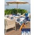 thumbnail image 4 of Outdoor Tablecloth with Umbrella Hole and Zipper, Navy Blue Christmas Rectangle Table Cloth 54x80 Inch Waterproof Tablecloth, Snowman Xmas Tree Snowflake Winter Picnic Table Cover for Patio Camping, 4 of 7