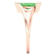 thumbnail image 3 of Solitaire Engagement Ring for Women - 2ct Simulated Green Diamond in 14K Rose Gold Promise Ring, 3 of 6