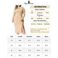 thumbnail image 6 of Unique Bargains Women's Plus Size Bodycon Dress Knee Slim Cut Out Dresses 1X Khaki, 6 of 6