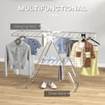 thumbnail image 4 of HOMCOM Clothes Drying Rack, 2-Tier Foldable Adjustable Laundry Rack, Silver, 4 of 10