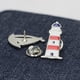thumbnail image 3 of Set de broches con forma de faro náutico, velero, para mujer y hombre, 3 of 3