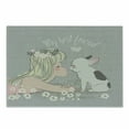 thumbnail image 1 of Dog Lover Cutting Board, Girl and Little Puppy Doodle with My Best Friend Calligraphy, Decorative Tempered Glass Cutting and Serving Board, in 3 Sizes, by Ambesonne, 1 of 2
