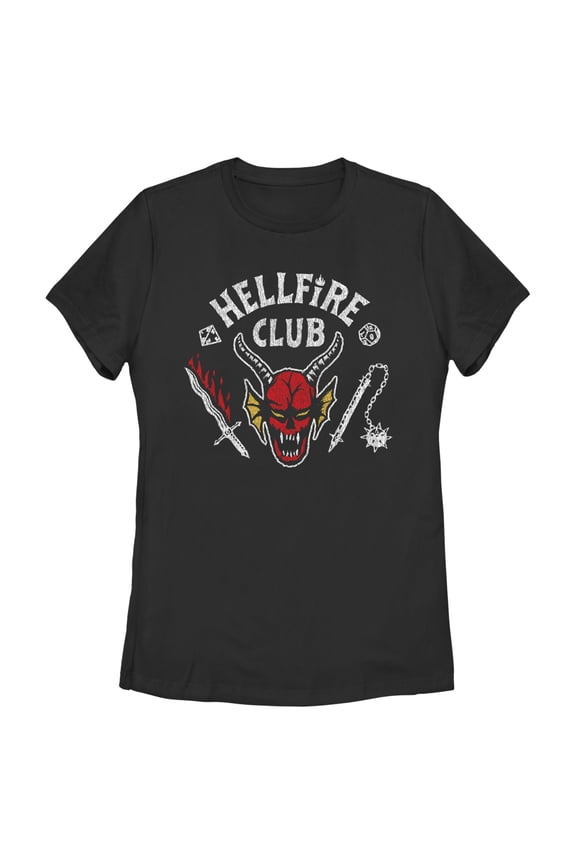 Netflix Women's Stranger Things Hellfire Club Costume Graphic T-Shirt