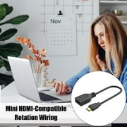 Mini HDMI-Compatible Adapter Cable Male to Female 4K 60Hz HD Audio Video Sync Extension Cord for Laptops, TVs, Monitors