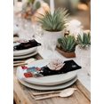 thumbnail image 5 of Black Snowman Christmas Cloth Napkins Set of 4 Reusable Dinner Napkins, Gifts Xmas Tree Winter Snowflake Cocktail Napkin Washable Table Napkins for Wedding/Holiday Party/Baby Shower 20"x20", 5 of 7