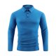 thumbnail image 2 of Blusa y camisa de manga larga con cuello vuelto para hombre, camisa deportiva de color liso con solapa y botones, blusa de poliéster de manga larga con solapa para hombre, 2 of 8