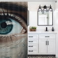 thumbnail image 6 of Eyes Combined with Flowers Shower Curtain Cloth Fabric Bathroom Decor with Hooks, 6 of 8