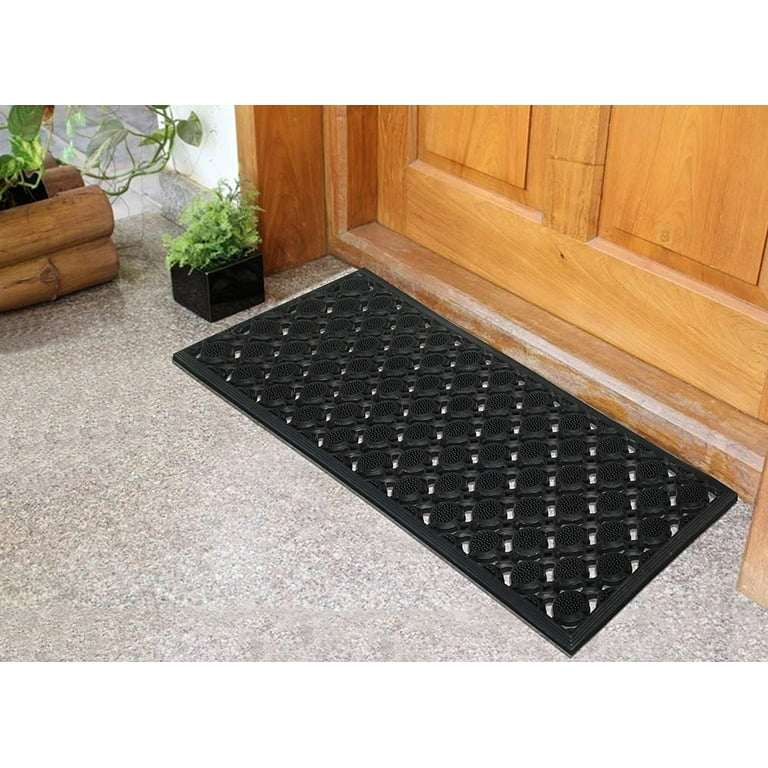 Lancaster Collection Rubber Pin Welcome Doormat Indoor Outdoor Mat