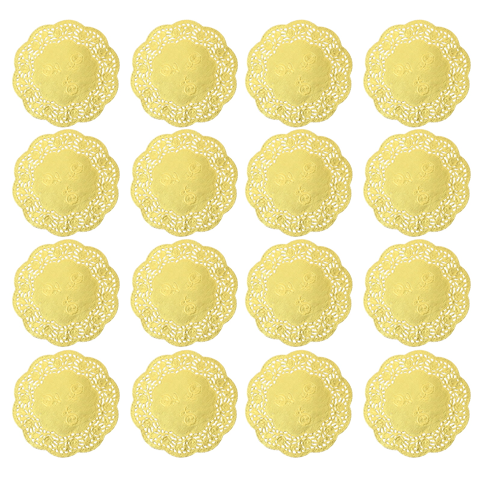 Cake Doilies Paper Lace Placemat Dessert Placemats Coaster Gold Mat Pad