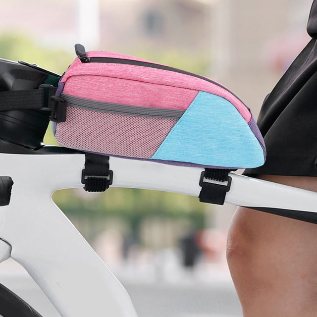 Bolsa Impermeable Para Cuadro Bicicleta, Bolsa Tubo Superior Capacidad De 0,8L 3 Cierres Ajustables Ergonómica Y Delgada Triangular Cuadro Para Bicicletas