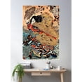 thumbnail image 2 of Samurai Warrior Fighting Strong Winds-Japanese Art Poster Wall Art, Modern Wall Decor For Living Room Bedroom, 16x24 UNFRAMED, 2 of 3