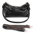 thumbnail image 2 of BadPiggies Crossbody Purses for Women Vintage PU Leather Handbag Shoulder Bag with Bohemia Wide Strap - Black, 2 of 9