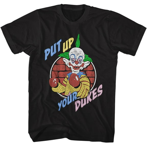Killer Klowns In Outer Space Put Up Your Dukes Black Adult T-Shirt 4Xlt