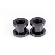 Ear Plugs Black Anodized Ear Tunnels Screw Design Surgical Steel Set Of 2