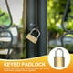 thumbnail image 4 of Candados de Acero Inoxidable Uxcell Llave Igual Candado de Grillete Largo con Llaves para Taquilla de Gimnasio Puerta Cerca Exterior 1.3, 4 of 7