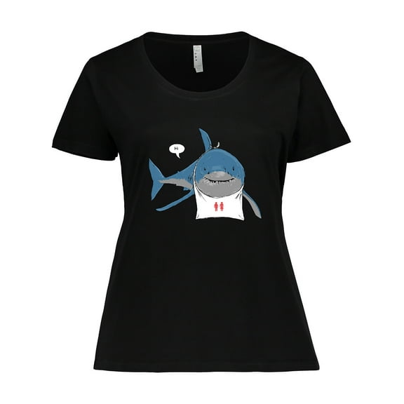 Inktastic Shark Dinner Women's Plus Size T-Shirt