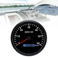 thumbnail image 4 of Jauge de Tachymètre 110mm avec Rétroéclairage 7 Couleurs, DC 9-32V 6000RPM pour Bateau, Tracteur, Remorque, RV, 4 of 7