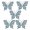 Blue, variant on LAZIOEGR 5PCS Butterfly Brooch Pin Glass Metal Blue Shiny Rhinestone DIY Accessories for Suits Dresses Phone Cases (1.1x1.4 inches / 28.8x36.5 mm)
