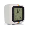 thumbnail image 3 of Polaroid White Desktop Digital Clock with 12/24 Hour Display, Indoor Temperature, Calendar Display, Alarm/Snooze Functionalities with Back Light (White), 3 of 8