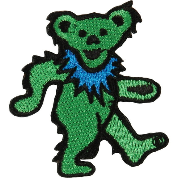 Grateful Dead Men's Embroidered Patch Green