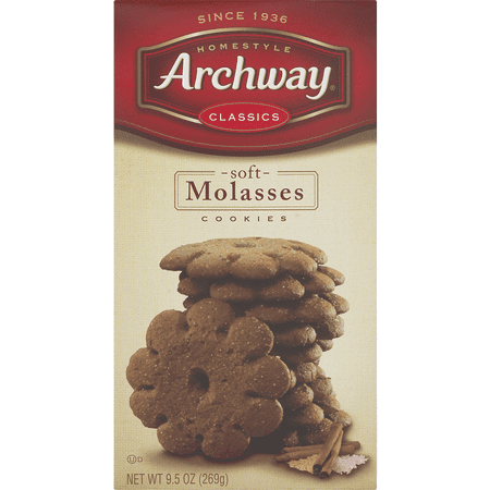 (3 Pack) Archway Soft Molasses Classic Cookies, 9.5 (The Best Ginger Molasses Cookies)