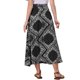 thumbnail image 3 of Faldas maxi de verano para mujeres 2026 con estampado de paisley, cintura alta elástica, diseño bohemio y fluido, XL negro, 3 of 6