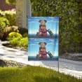 thumbnail image 2 of Sigee Elephant Sits for Live Happy Decorative Small Garden Flag,Double Sided Yard Flags Holiday Garden Flags for All Seasons, 2 of 9