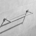 thumbnail image 3 of Accesorio de baño de diseño, Latitude II Modern Safe Design, barra para toallas doble con acabado en acero cepillado hecha a mano, 50 cm, material de primera calidad, tornillos ocultos para montaje, 3 of 5